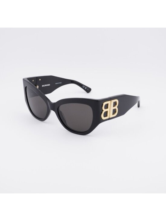 Balenciaga BB0322S 002 Sunglasses Black Butterfly Frame, Grey Lenses main image 4